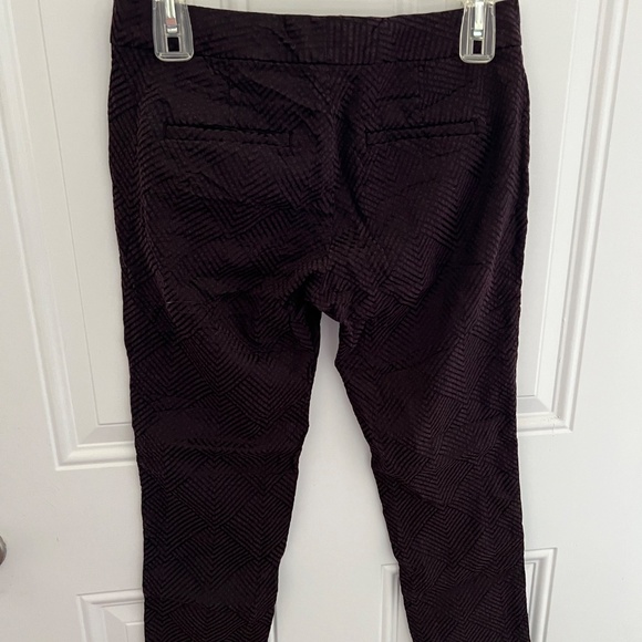 Banana Republic Purple Dress Pants Skinny Leg Textured Petite 2P - Picture 5 of 5